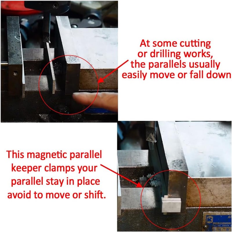 BLSGBUIDING Magnetic Parallels Keeper Holder Retainer Clips Kurt Vise Jaw Machinist Tools - 4set - Image 3
